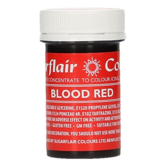 Sugarflair Pastafarge Blood Red 25g 