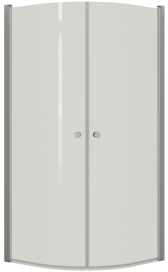 Dansani Match E+E Dusjhjørne Buet Sateng / 80x80cm Klart Glass