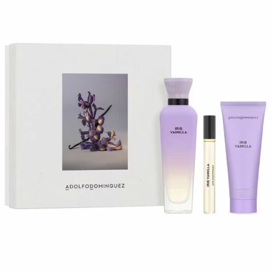 Adolfo Dominguez Iris Vainilla Eau De Parfum Spray 120ml Set 3 Pieces Adolfo Dominguez Iris Vainilla Eau De Parfum Spray 120ml Set 3 Pieces