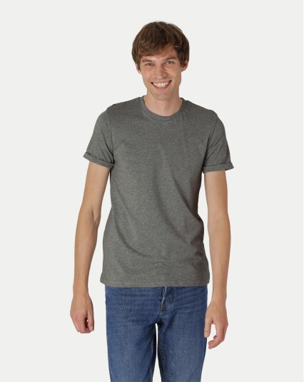 Neutral Organic   Mens Roll Up Sleeve T shirt Grå