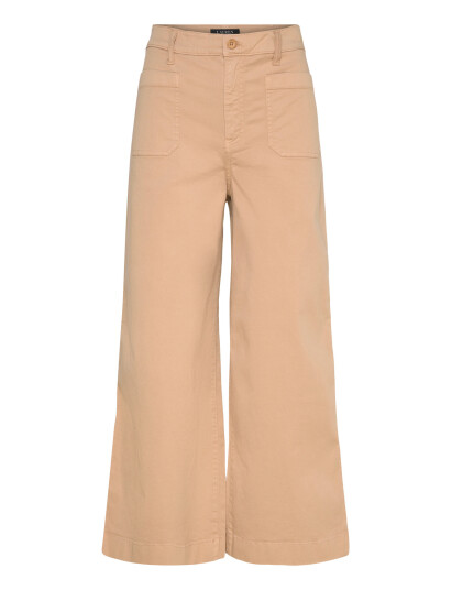 Lauren Ralph Lauren Stretch Chino Wide-Leg Cropped Pant - Beige - 34 Lauren Ralph Lauren Stretch Chino Wide-Leg Cropped Pant - Beige - 34