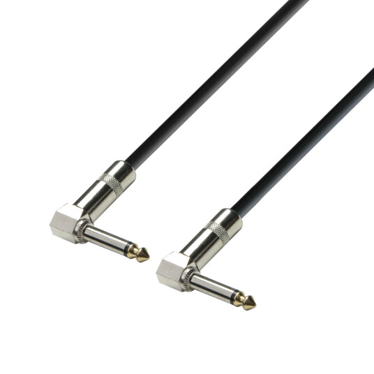 Instrumentkabel 6,3 mm Angle Jack mono til 6,3 mm Angle Jack mono 15 cm