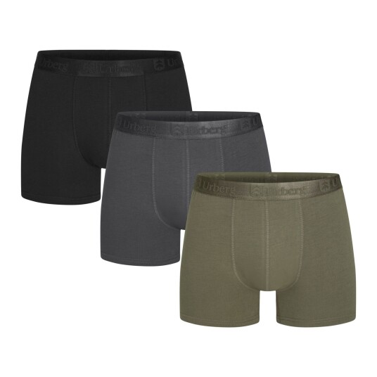 Urberg Bamboo Boxers 3-pack Men Grey/black/green XXL