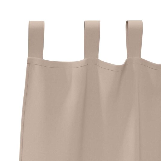 Gardiner med gardiner 2 pcs Gråbrun Polyester