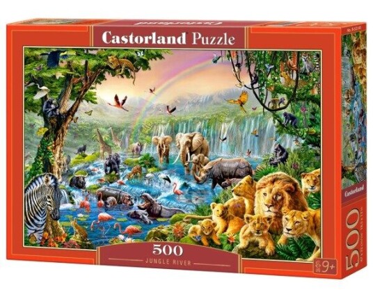 Castorland Jungle River 500 pcs Puslespill stykker Fauna