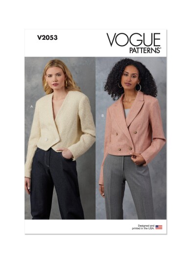 Vogue 2053 Kort Jakke D5 4 6 8 10 12