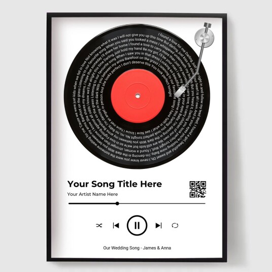 Namly Design Personalisert Plakat Egendefinerte Sangtekster Vinylplate POSTERFLNNID