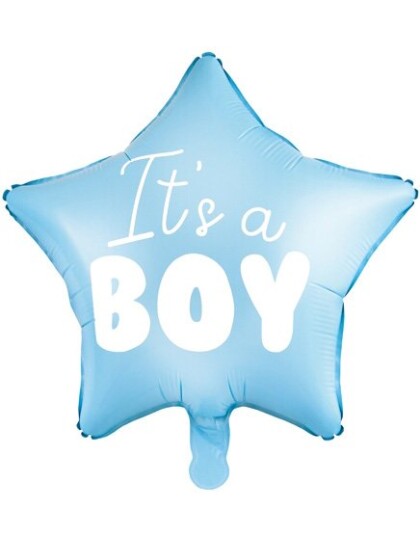 Its a Boy Blå Stjerneformet Folieballong 48 cm
