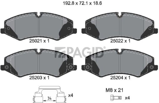 PAGID T2012N Bremseklosser