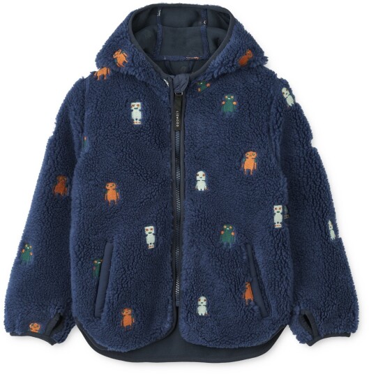 LIEWOOD Mara Pilejakke Robots/Indigo blue 140