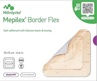 Mepilex Border Flex bandasje 15x15cm 5 stk