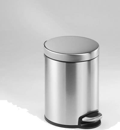 Durable 340023 5 L Rund Rustfritt Stål Rustfritt Stål Pedal Rustfritt Stål