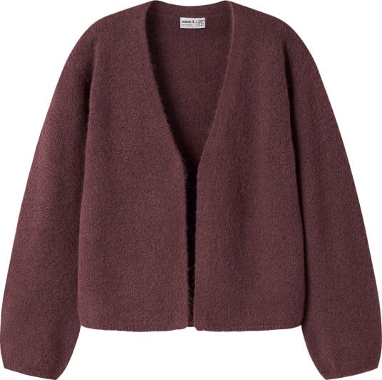 Name It Nkfolina Ls Knit Card Noos   Burgundy   122 128