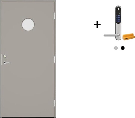 Ytterdør Swedoor Advance-Line Nordic Bergen med Yale Doorman Classic Home