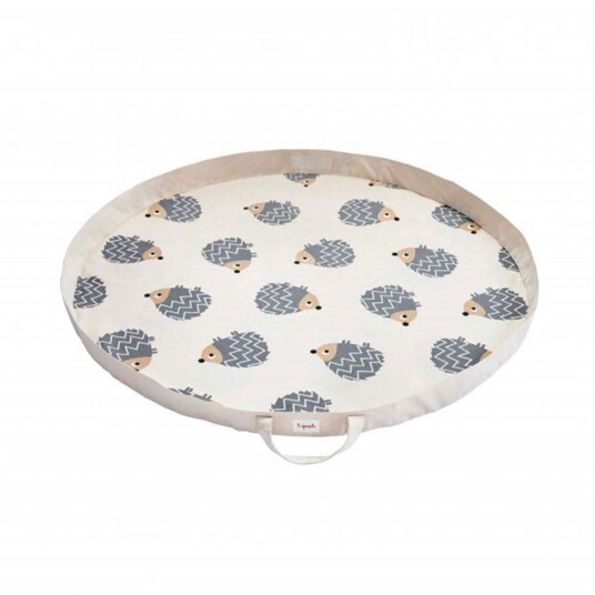 3 Sprouts Leketeppe, Play Mat Bag, Hedgehog