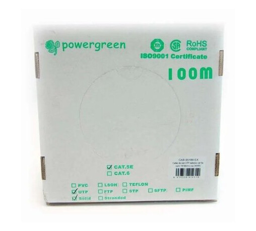 Pepegreen Cat5e 100M Rigid Outdoor Cable Reel
