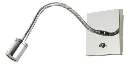 Lindby Forkrommet LED-veggleselampe Berfin, LED