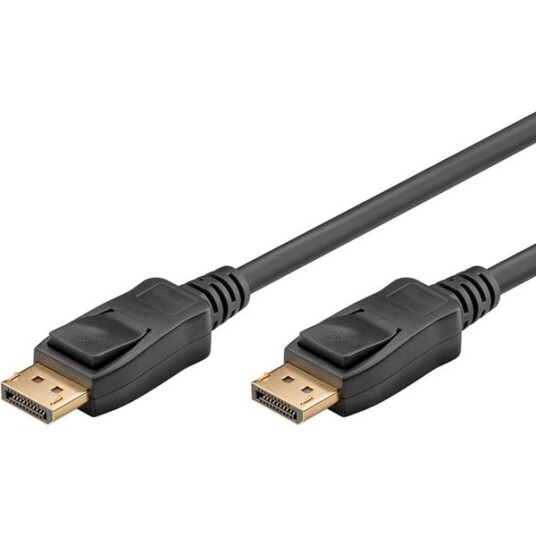 Goobay 2.1 DisplayPort-kabel 8K 1m Hankjønn Sort