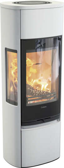 Contura 896G Style hvit vedovn med sideglass og glassdør Contura 896G Style hvit vedovn med sideglass og glassdør