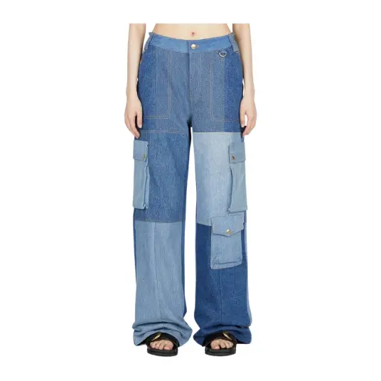 Marine Serre Dame Jeans Blå L, Marine Serre Dame Jeans Blå L,