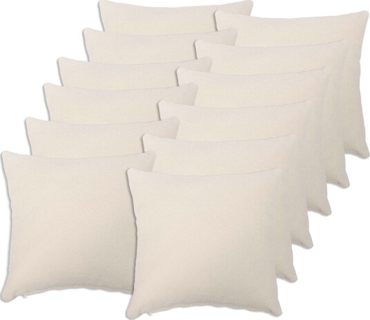 vidaXL Putetrekk 12 pcs HEERLEN Krem 45 x 45 cm Bouclé