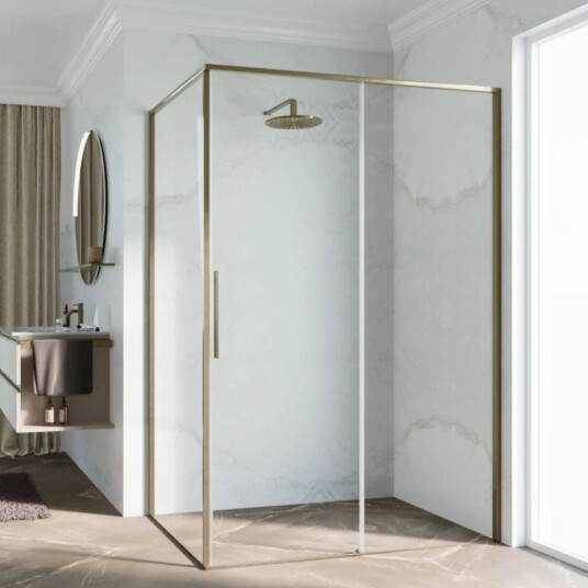 Novellini Riga F2P Fastvegg for 2PF Børstet Bronse / 77cm Novellini Riga F2P Fastvegg for 2PF Børstet Bronse / 77cm