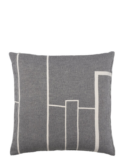 Kristina Dam Studio Architecture Cushion - Cotton Grey Kristina Dam Studio BLACK MELANGE/OFF WHITE 60X60CM