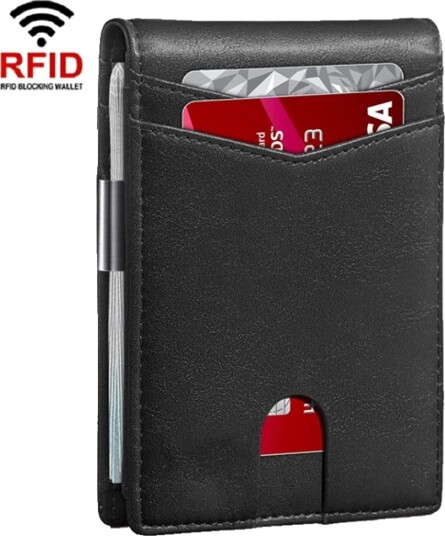 Sunsky RFID PU-skinnkortholder i flere størrelser svart