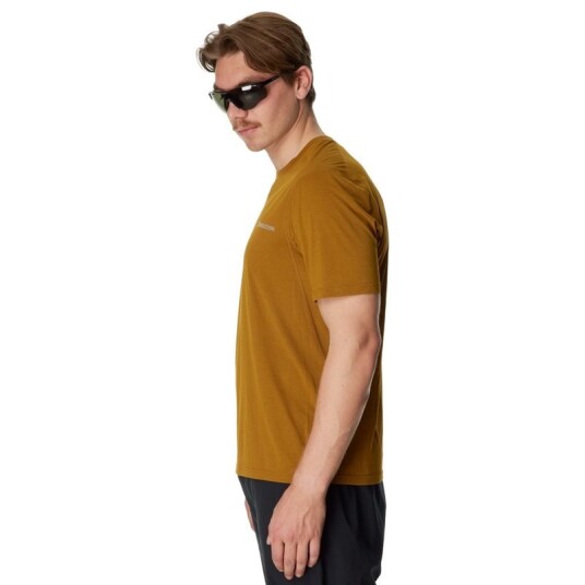 Houdini M's Pace Air Message Tee Greenish Gold / Houdini Logo