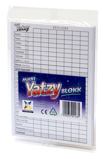Maxi Yatzy blokk