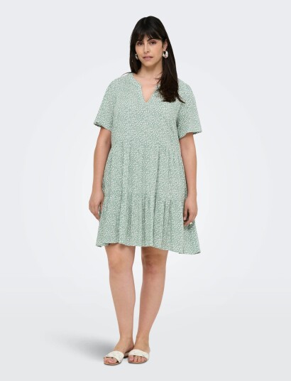 ONLY Carmakoma Carzally S/S Thea Tunic Dress Noos   Green   42