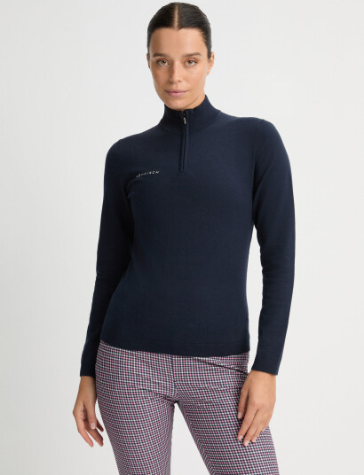 Röhnisch Kora Knitted Half Zip - Navy - S Röhnisch Kora Knitted Half Zip - Navy - S
