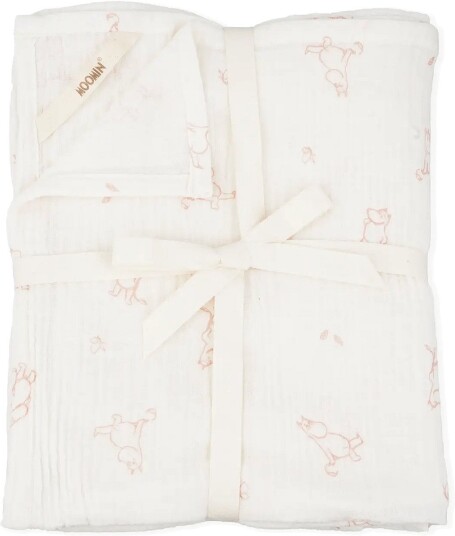 Mumin Muslin Swaddle Blanket Pink One Size Mumin Muslin Swaddle Blanket Pink One Size