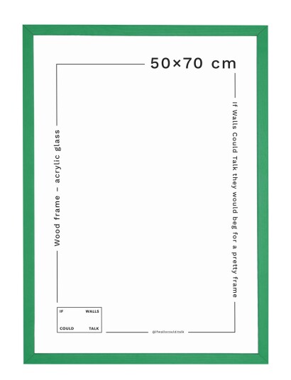 If Walls Could Talk Iwct Frame Acrylic Glass Green 70x100cm
