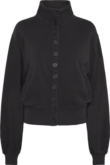 Weekday Jersey Button Up Jacket - BLACK - XL