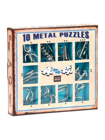 Eureka Brain Puzzle Set Blue 10 Pcs.