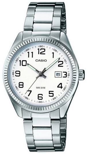 Casio Dameklokke LTP 1302PD 7BVEF Collection Hvit/Stål Ø30.2 mm