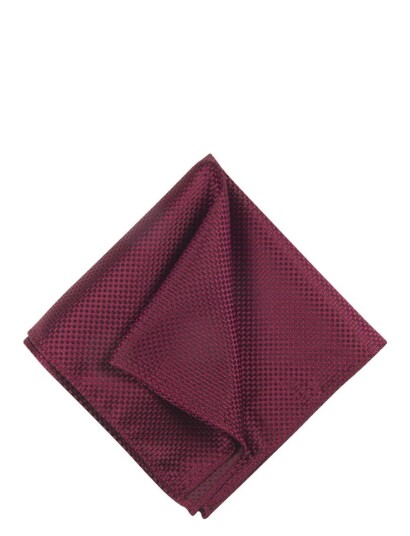 Portia 1924 Silk Pocket Square - Burgundy - ONE SIZE
