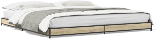 Sengeramme sonoma eik 200x200 cm konstruert tre og metall 8721012986534