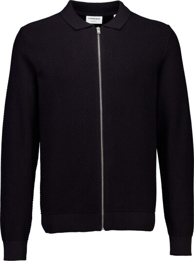 Lindbergh Structure L/S Polo Zip Cardigan BLACK XXL