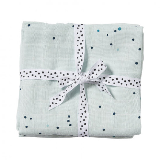 Done by Deer Swaddle Teppe Dreamy Dots Blå, 2-pack
