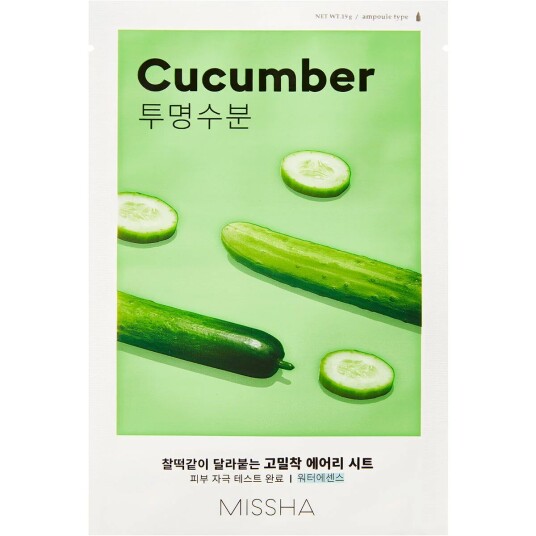 MISSHA Airy Fit Sheet Mask (Cucumber) 19 g K Beauty Masker