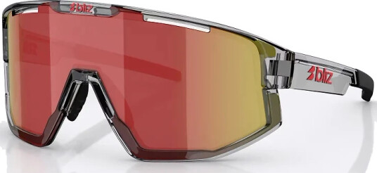 Bliz Vision Large sykkelbriller transparent dark grey/brown/red multi