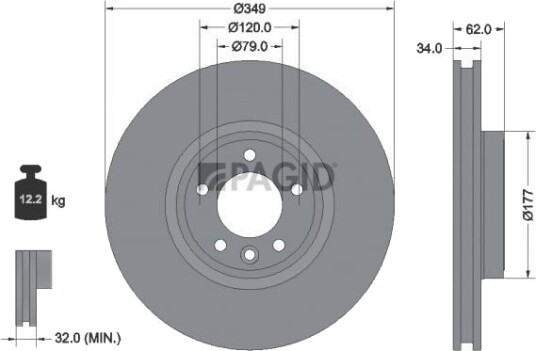 PAGID 56076NHC Bremseskive