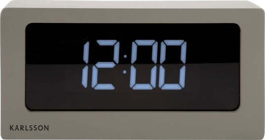 KARLSSON Alarm Clock Boxed Led Warm Grey - Grey - H 12.5CM