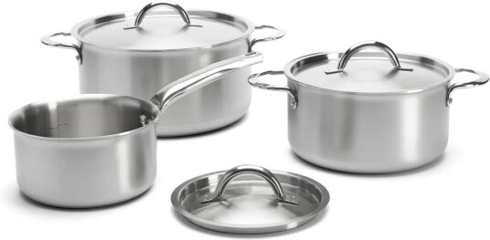 de Buyer Alchimy grytesett med lokk 6 deler Rustfritt stål