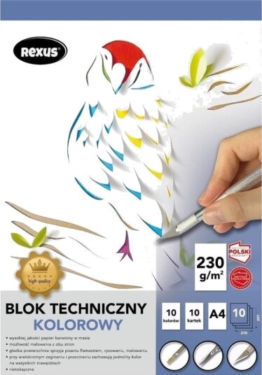 Teknisk Blokk A4/10K Farge Premium
