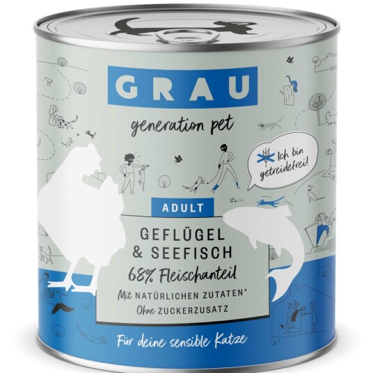 Grau Kornfri Gourmetgryte 6 X 800 G Fjørfe Og Sjøfisk Grau Kornfri Gourmetgryte 6 X 800 G Fjørfe Og Sjøfisk