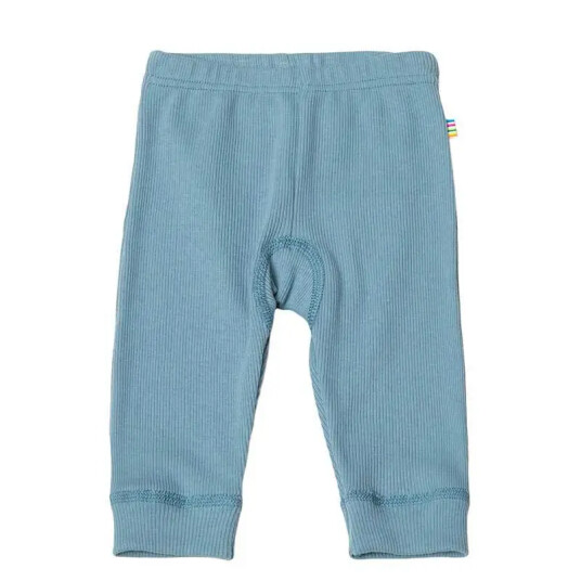 Leggings i bl? ?kologisk Rib bomull | Joha | Baby | Bl? | størrelse 100 | 100% Organisk bomull til