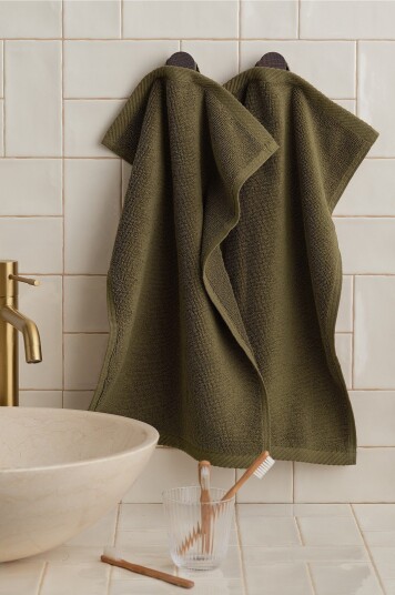 Ellos Home Håndkle Elise 2 pk 30x50 Grønn Ellos Home Håndkle Elise 2 pk 30x50 Grønn